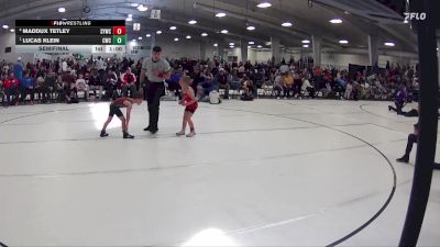 28 lbs Semifinal - Lucas Klein, Cavalry Wrestling Club vs Maddux Tetley, Sutherland Youth Wrestling Club