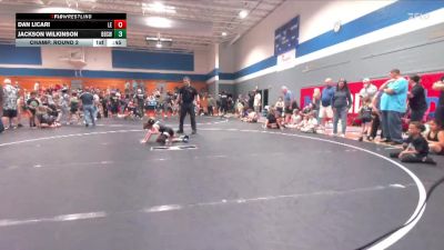 50 lbs Champ. Round 2 - Dan Licari, James Island Youth Wrestling vs Jackson Wilkinson, Beaufort Bull Sharks WC