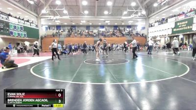 126 lbs Semifinal - Brenden Jorden Agcaoili, Slam Academy vs Evan Soliz, Corona Del Sol