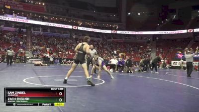 3A-182 lbs Quarterfinal - Sam Zindel, Johnston vs Zach English, Ankeny Centennial