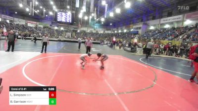 50 lbs Consi Of 8 #1 - Layla Simpson, Sierra Grande Panthers vs Bramlee Garrison, Montrose Elite