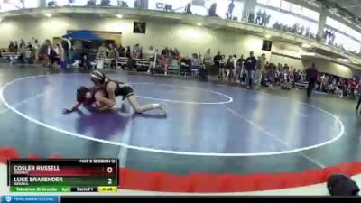 98 lbs Cons. Round 5 - Cosler Russell, Indiana vs Luke Brabender, Indiana