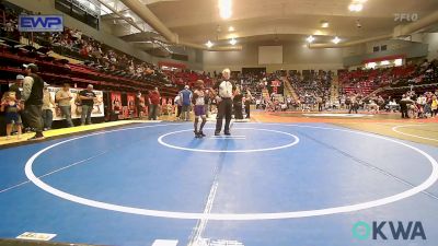 55 lbs Consi Of 8 #2 - Dominic Simonds, Catoosa Youth Wrestling vs Tae Berry, Ark City Takedown