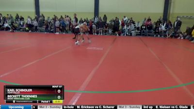 85 lbs Cons. Round 2 - Beckett Thoennes, Bison Wrestling Club vs Kael Schindler, Team Valley