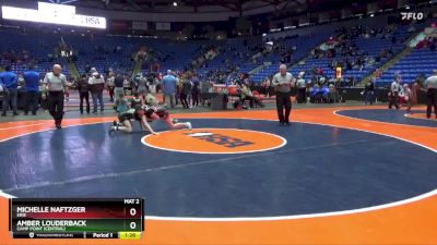 130 lbs Cons. Round 2 - Amber Louderback, Camp Point (Central) vs Michelle Naftzger, Erie