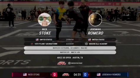 Nick Stoke vs Jeremiah Romero 2024 ADCC Austin Open