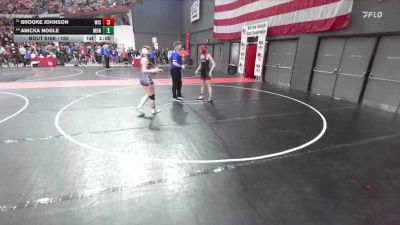 150 lbs Cons. Round 2 - Brooke Johnson, Wisconsin vs Anicka Nogle, Mondovi/Eleva-Strum