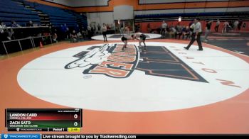 149 lbs Quarterfinal - Zach Sato, Wisconsin-Eau Claire vs Landon Card, Cornell College