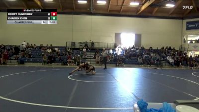 141 lbs Quarterfinal - Khaisen Chen, San Francisco State vs Rocky Humphrey, Victor Valley College
