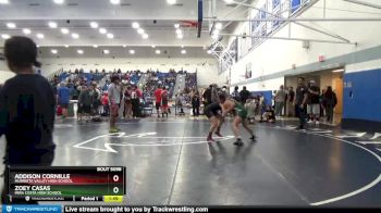 143 lbs Quarterfinal - Addison Cornille, Murrieta Valley High School vs Zoey Casas, Mira Costa High School