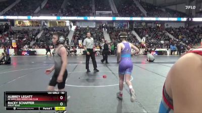 90 lbs Cons. Round 3 - Racey Schaffer, Great Bend vs Aubrey Legatt, De Soto Kids Wrestling Club