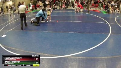 45 lbs Cons. Round 3 - Zaxon Brenton, Badlands Elite vs Morgan Merkley, Uintah Wrestling