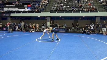 92 lbs Cons. Quarters - Joey Cotter, South Side Wrestling Club vs Davis Westendorf, Immortal Athletics WC