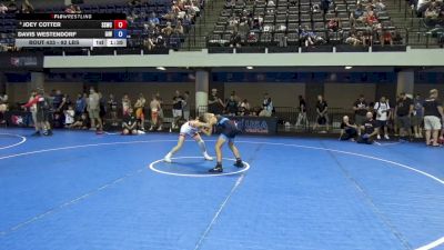 92 lbs Cons. Quarters - Joey Cotter, South Side Wrestling Club vs Davis Westendorf, Immortal Athletics WC