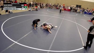 12U - 92 lbs Champ. Round 1 - Leighton Wohlers, Andover Wrestling Club vs Balin Winget, Northfield James Gang Wrestling