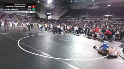 115 lbs Champ. Rd Of 16 - Lincoln Schwettman, No Escape Wrestling Academy vs Lucas Simpson, Athlos Wrestling