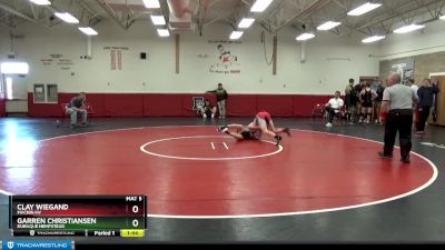 126 lbs Semifinal - Garren Christiansen, Dubuque Hempstead vs Clay Wiegand, Mackinaw