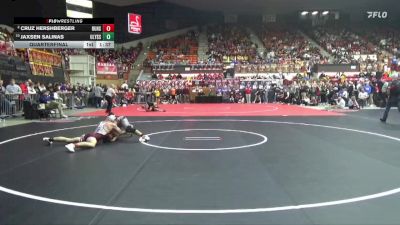 144 lbs Quarterfinal - Jaxsen Salinas, Ulysses vs Cruz Hershberger, Buhler Hs