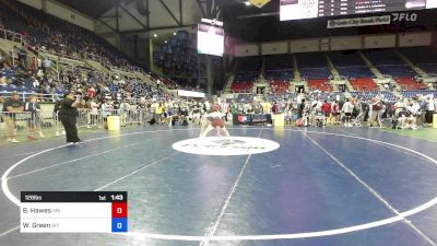 126 lbs Cons 64 #1 - Brayden Hawes, MN vs Weston Green, WY