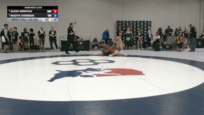 105 lbs Champ. Rd Of 16 - Alicia Kenfack, MATPAC Wrestling Club vs Madyn Overman, Valiant Wrestling Club