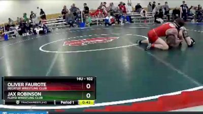 102 lbs Cons. Round 3 - Oliver Faurote, Decatur Wrestling Club vs Jax Robinson, Floyd Wrestling Club