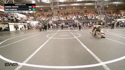 155 lbs Consi Of 16 #2 - Samuel Takape, Kingfisher YellowJackets vs Tony Campos, OKC Saints Wrestling