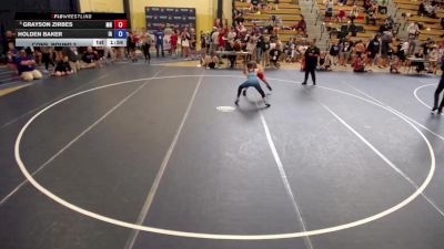 108 lbs Cons. Round 2 - Grayson Zirbes, MN vs Holden Baker, IA