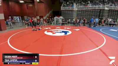 53 lbs Cons. Round 2 - Taysen Neeff, Thermopolis Wrestling Club vs Trae Campos, Green River Grapplers Wrestling