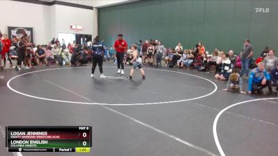 Cons. Round 1 - Logan Jennings, Mighty Warriors Wrestling Acad vs London English, Columbia Knights