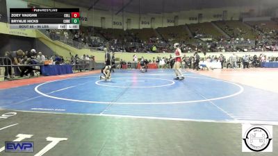 96 lbs Consi Of 8 #2 - Zoey Vaughn, Collinsville Junior High vs Brynlie Hicks, Coweta