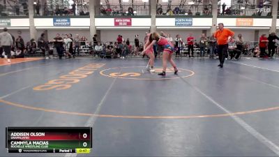 135-142 lbs Cons. Round 1 - Addisen Olson, Unaffiliated vs Cammyla Macias, Rochelle Wrestling Club