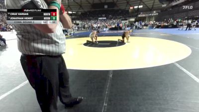 Boys 1A 113 lbs Cons. Round 3 - Jonathan Henry, Meridian vs Cruz Vargas, Montesano