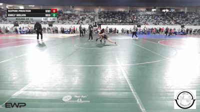 130 lbs Round Of 16 - Sophie Proctor, Henryetta Knights Wrestling Club vs Emily Melvin, Woodward