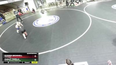 100 lbs Quarterfinal - Summer Brownell, California vs Marley Padilla, So Cal Hammers Wrestling