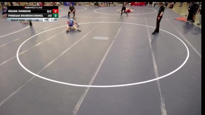 16U - 120 lbs Cons. Semis - Regan Johnson, New Ulm Rolling Thunder Wrestling Club vs Finnegan Bromenschenkel, Anoka Youth Wrestling