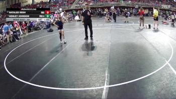 89 lbs Champ. Round 2 - Kenley Johnson, Palmyra Wrestling Club - Girls vs Natalee Irish, Hastings Wrestling Club