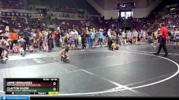 52-55 lbs Round 2 - Jaime Hernandez, Fort Lupton Metro Wrestling Club vs Clayton Kazee, Pueblo County Wrestling Club