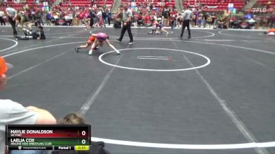 55 lbs Cons. Round 2 - Laelia Cox, Abilene Kids Wrestling Club vs Maylie Donaldson, VICTORY