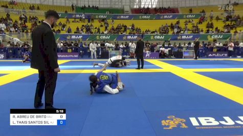 REGIVANE ABREU DE BRITO vs LUMARA THAIS SANTOS SILVA 2023 Brasileiro Jiu-Jitsu IBJJF