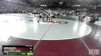 3A 175 lbs Champ. Round 1 - Owen Boswell, Mountlake Terrace vs Ryan Cortez-Aviles, Heritage