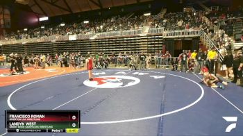 67 lbs Cons. Round 4 - Francisco Roman, Riverton USA Wrestling vs Landyn West, Green River Grapplers Wrestling