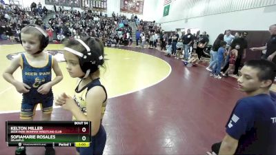 49 lbs Cons. Round 1 - Kelton Miller, Deer Park Ironman Wrestling Club vs Sofiamarie Rosales, SelahFlo