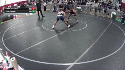 126 lbs Cons. Semi - Max Valencia, Corona Del Sol High School vs Cole Baer, Spring Valley
