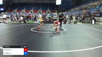 113 lbs 7th Place - Nicholas Sorrow, Michigan vs Sean Willcox, California