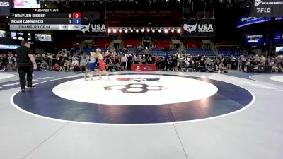 190 lbs Champ. Rd Of 64 - Braylen Bieber, IA vs Noah Carrasco, TX