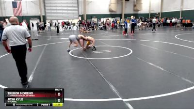 133 lbs 1st Place Match - Trebor Moreno, Colorado School Of Mines vs Josh Kyle, Wyoming