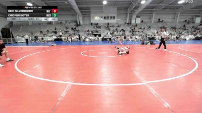 65 lbs Rr Rnd 2 - Reid Silverthorn, Mat Warriors Stars vs Chicken Boyer, Micky's Minions Blue