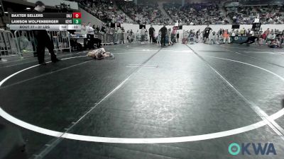 37 lbs Consi Of 8 #2 - Baxter Sellers, Salina Wrestling Club vs Lawson Wolfenberger, Keystone Kids Wrestling Club