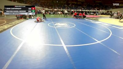 5A Boys 132 lbs Cons. Round 1 - Brayden Rangel-Giesking, Bend Boys vs John Cartwright, Lebanon Boys