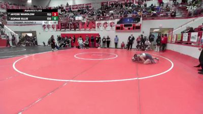 JH 102 lbs Champ. Round 3 - Sophie Ellis, KINGFISHER vs Jaycee Wardlow, PONCA CITY